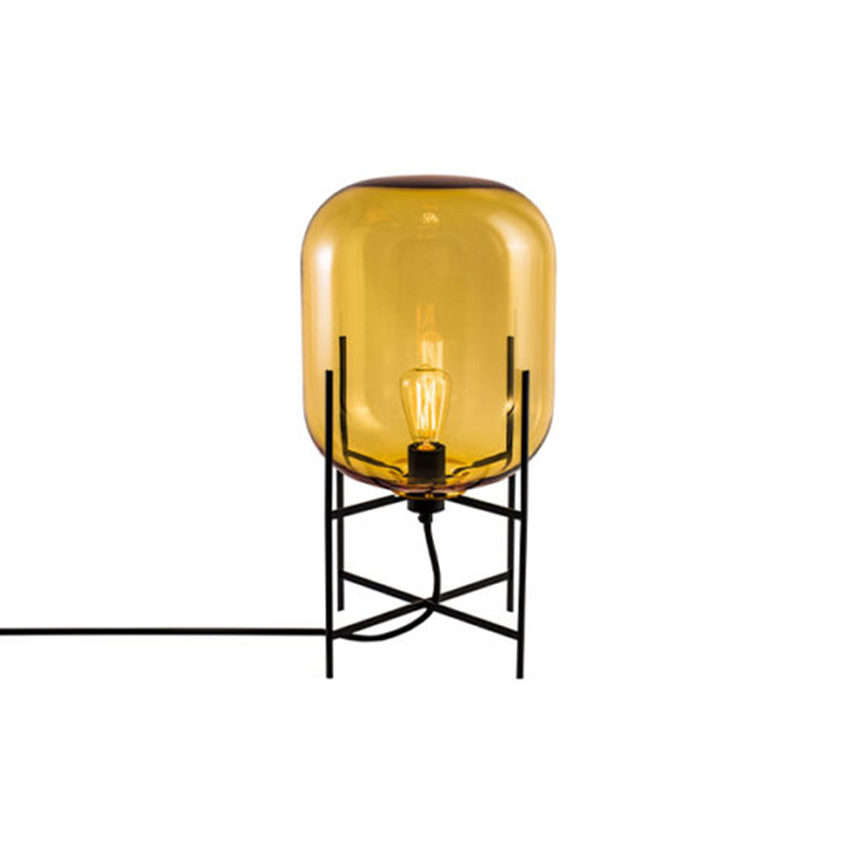 Oda Table Lamp: Amber + Black