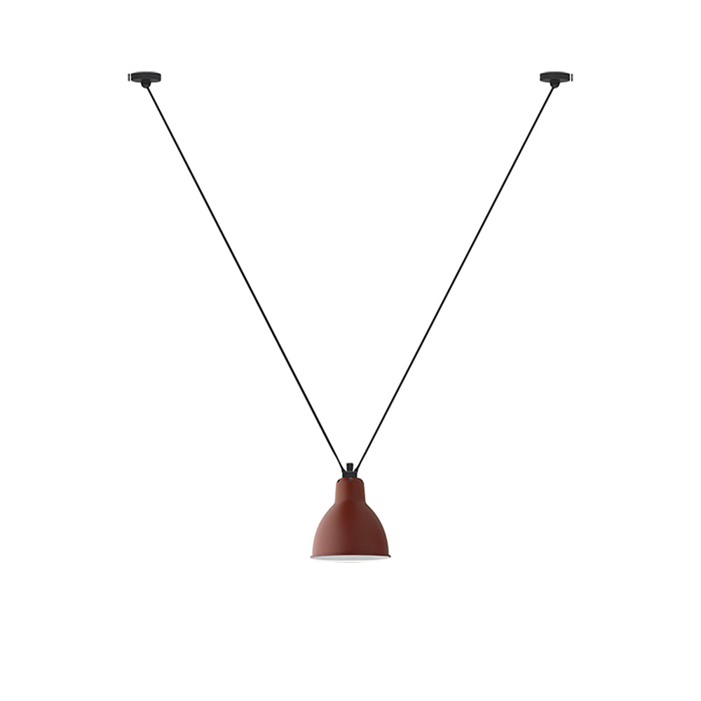 Les Acrobates N° 323 Pendant Lamp: Large + Red + Round