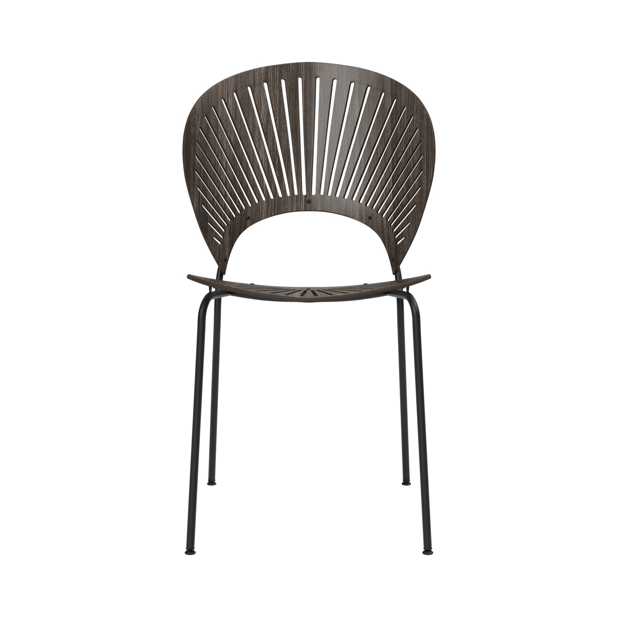 Trinidad Chair: Stacking + Smoked Stained  Oak + Black