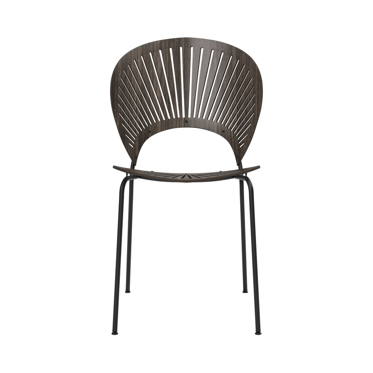 Trinidad Chair: Stacking + Smoked Stained  Oak + Black