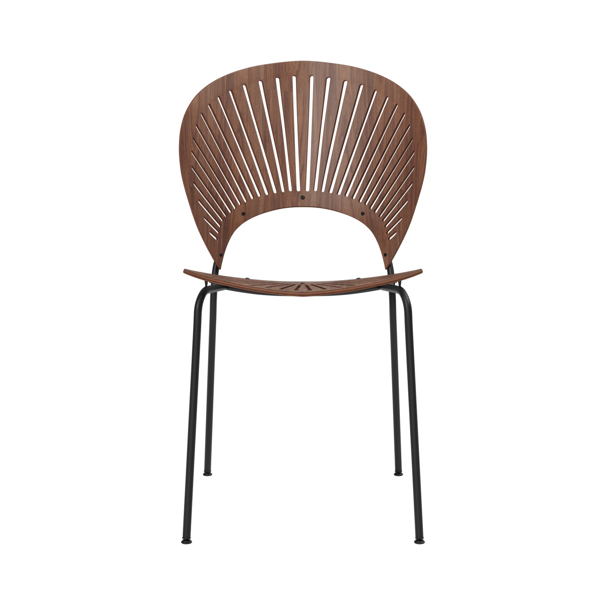 Trinidad Chair: Lacquered Walnut + Black