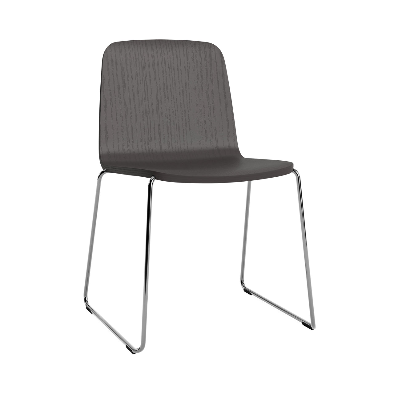 Just Chair: Metal Base + Black Ash + Chrome