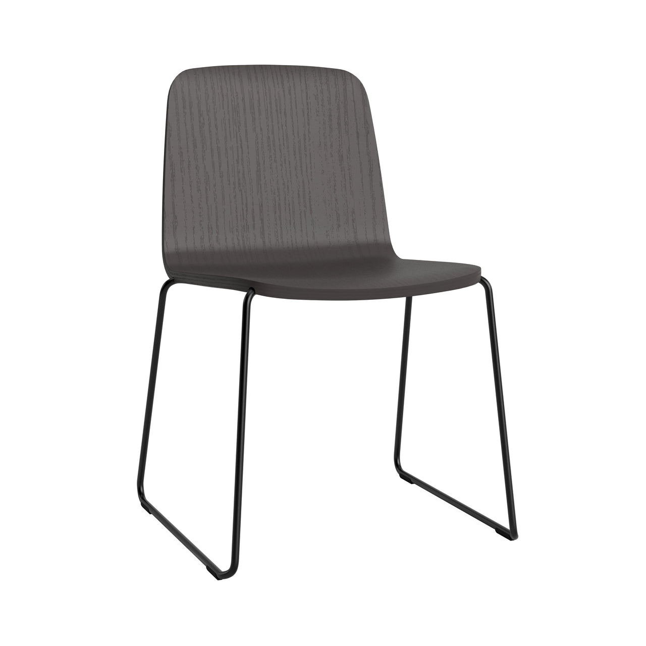 Just Chair: Metal Base + Black Ash + Black