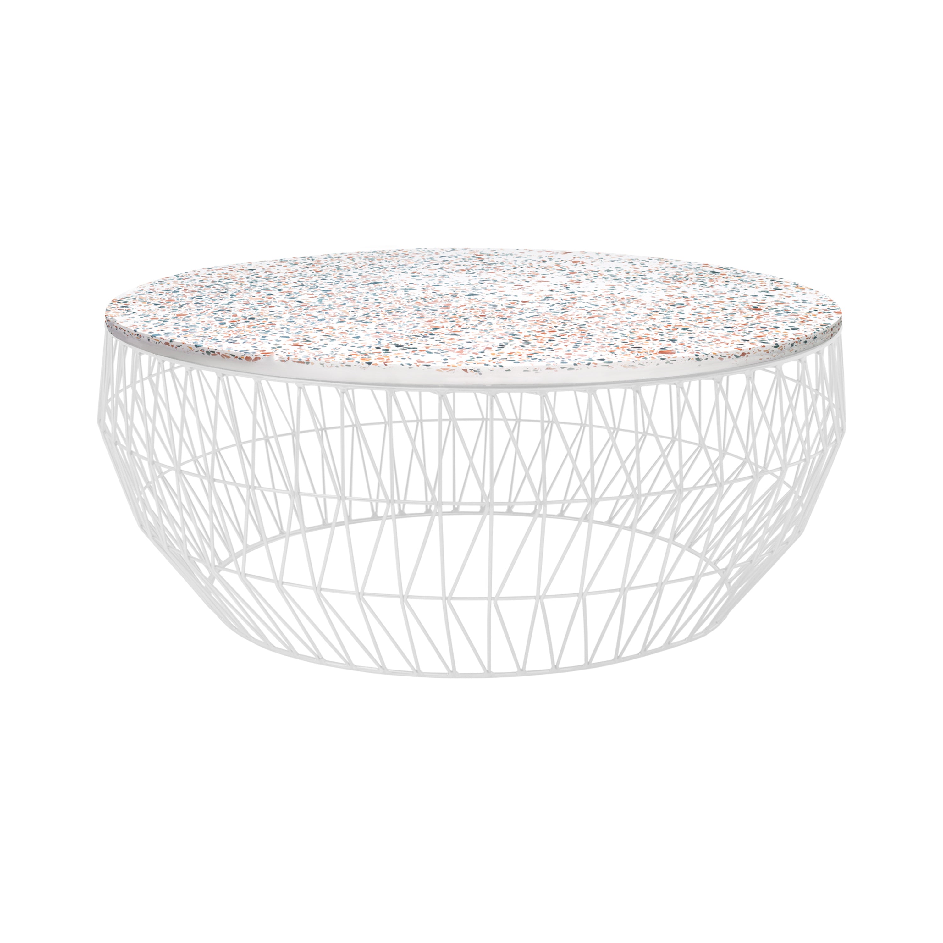 Coffee Table: Terrazzo + White