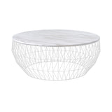 Coffee Table:  White Ceramic + White