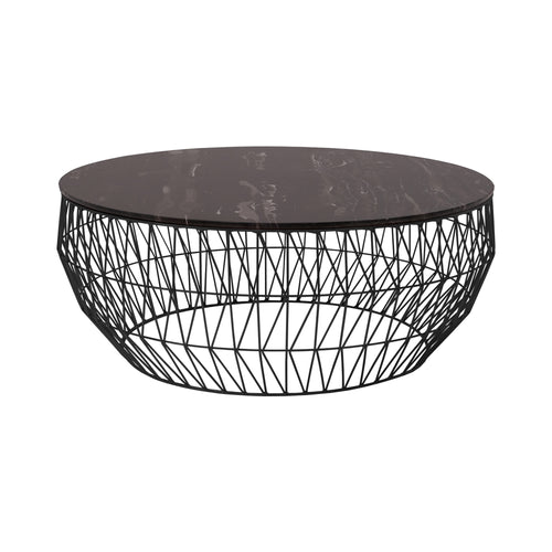 Coffee Table: Black Ceramic + Black