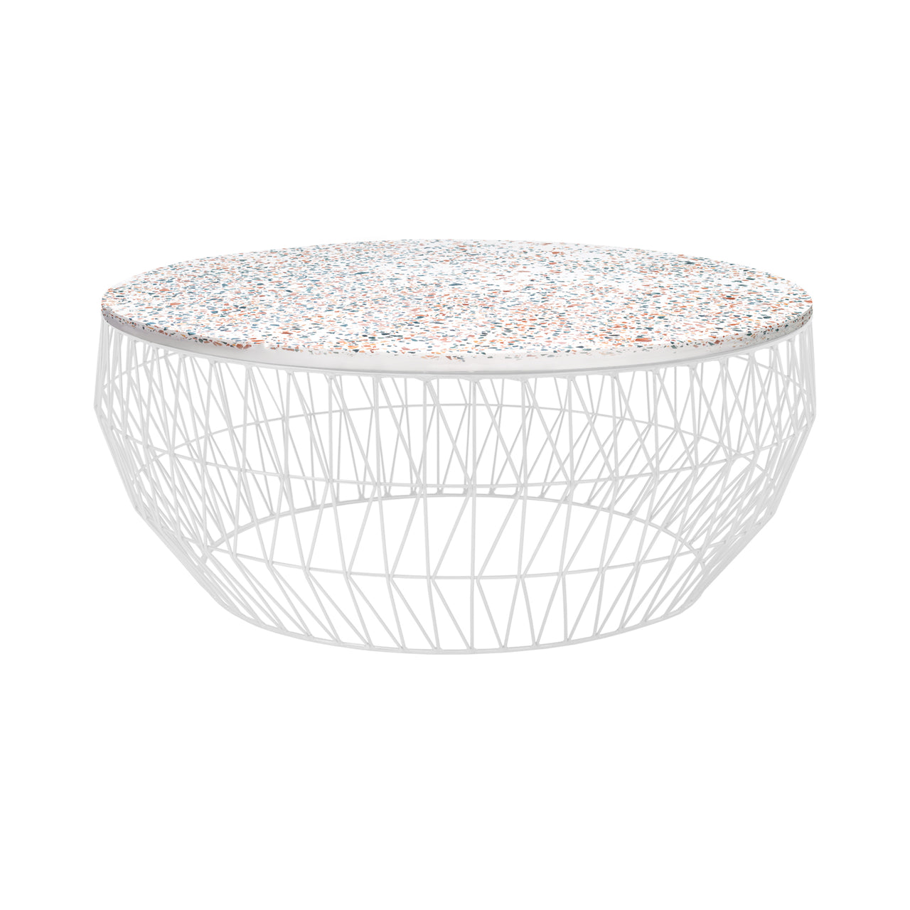 Coffee Table: Terrazzo + White