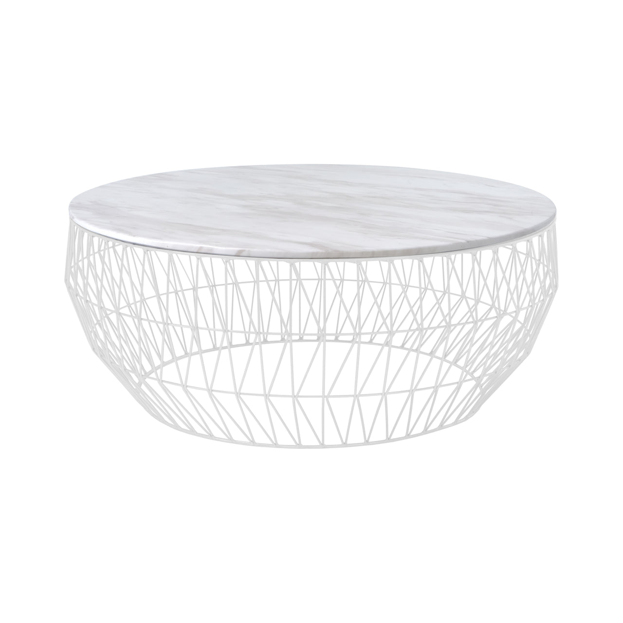 Coffee Table:  White + White Ceramic