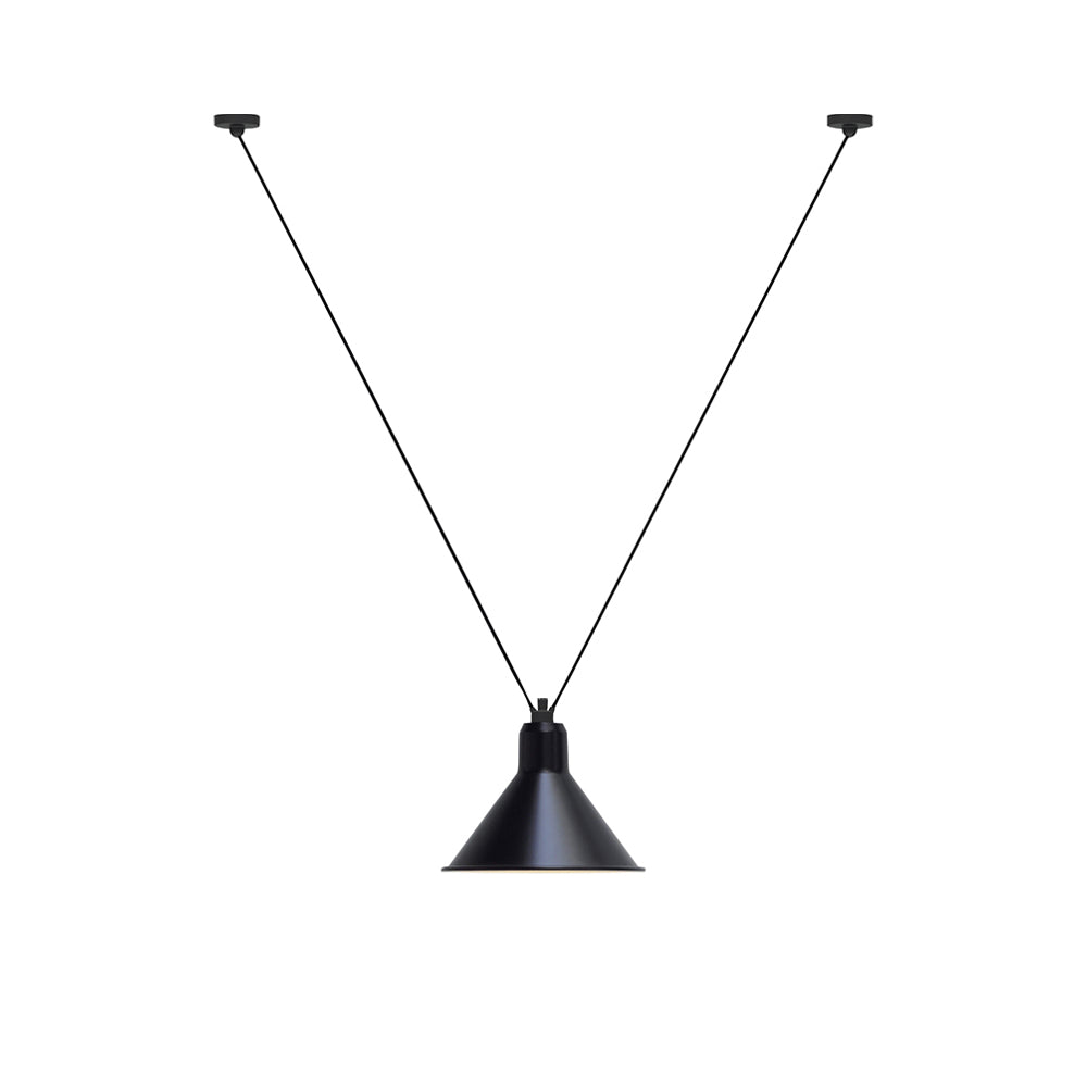 Les Acrobates N° 323 Pendant Lamp: Extra Large + Black + Conic