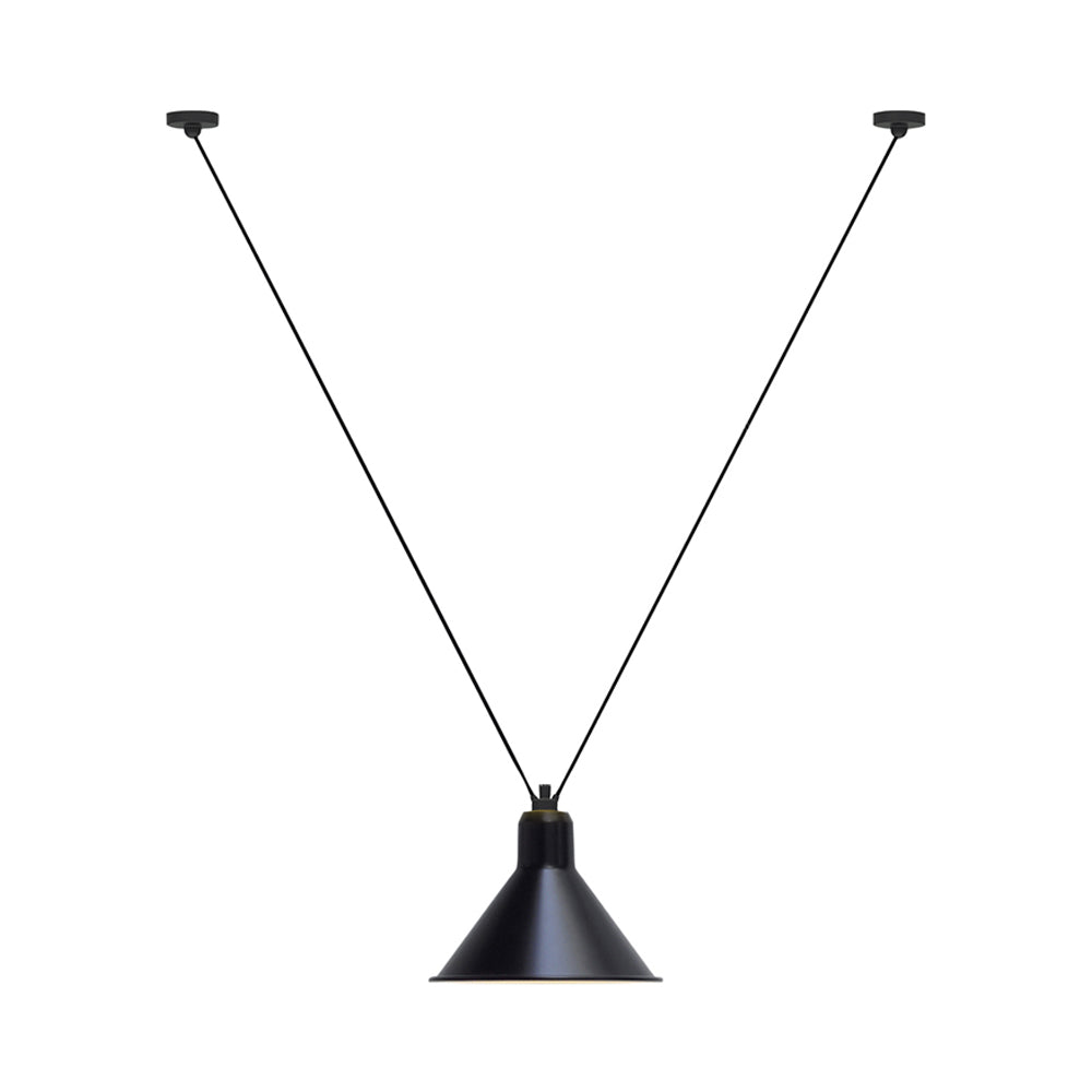 Les Acrobates N° 323 Pendant Lamp: Extra Large + Black + Conic