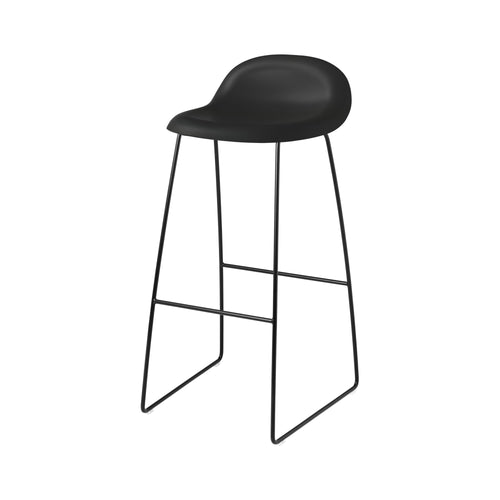3D Bar + Counter Stool: Sledge Base + Plastic Shell + Bar + Black Semi Matt + Black Semi Matt + Plastic Glides