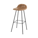 3D Bar Stool: Center Base + American Walnut