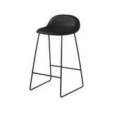 3D Bar + Counter Stool: Sledge Base + Counter + Black Stained Oak + Black Semi Matt