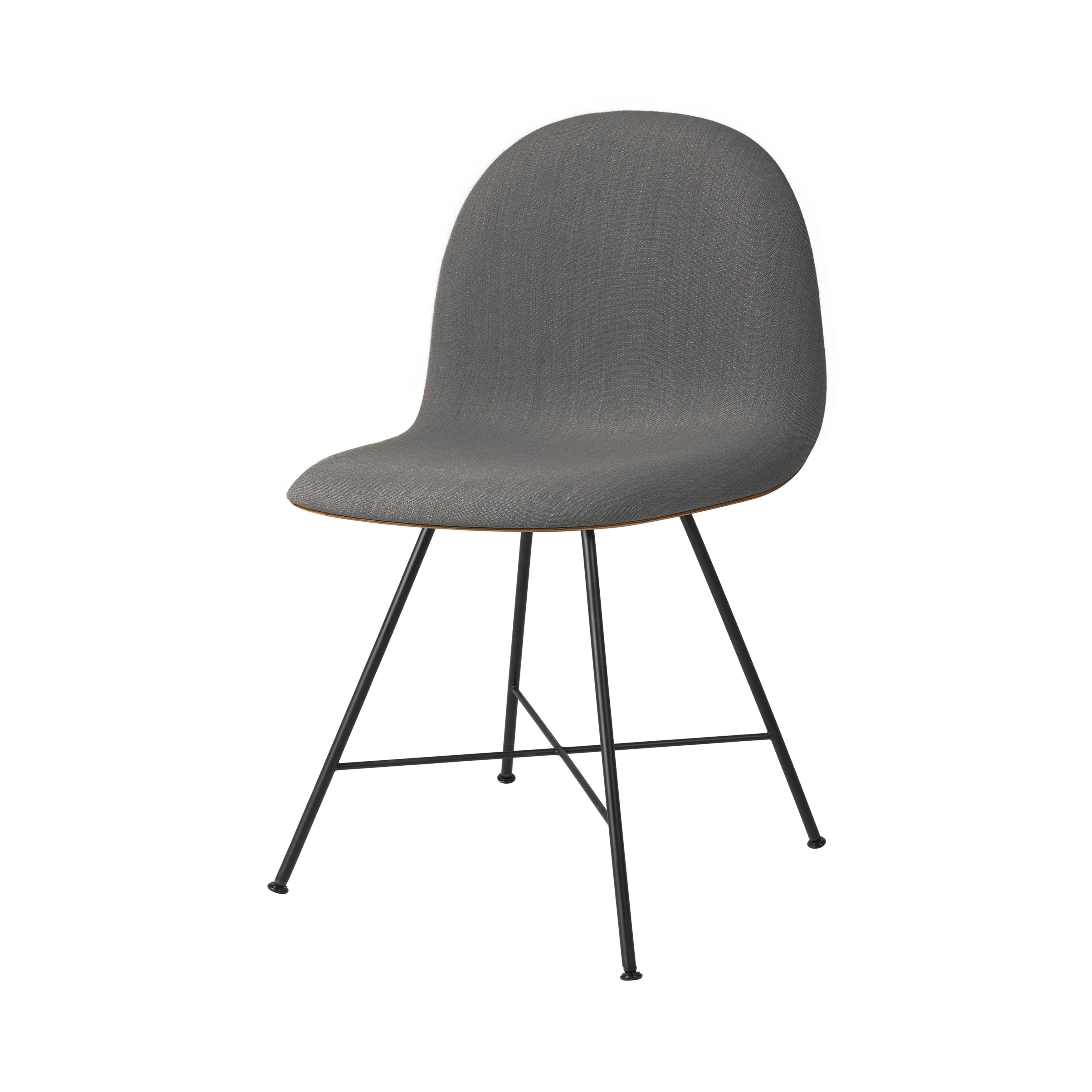 3D Dining Chair: Center Base + Front Upholstered + American Walnut