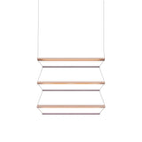 Tier 100 Vertical Pendant Light: 3V + Anodized Copper + Amethyst