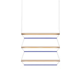 Tier 100 Vertical Pendant Light: 3V + Anodized Gold + Sapphire