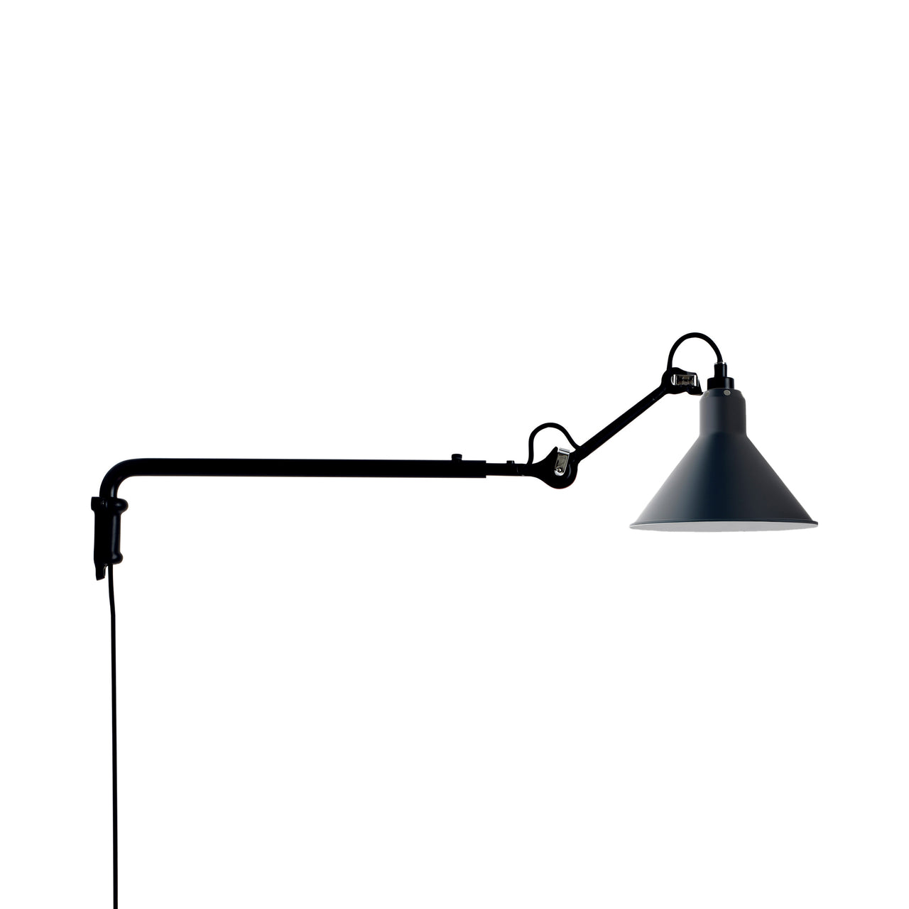 Lampe Gras N°203 Lamp: Blue + Conic