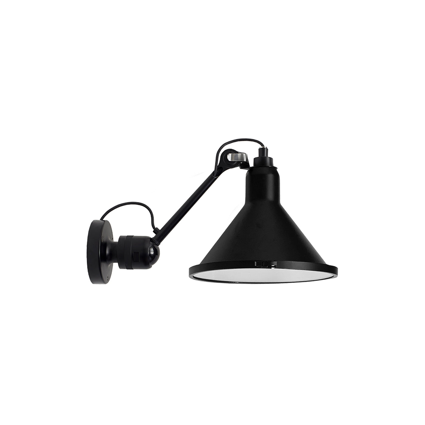 Lampe Gras N° 304 XL Outdoor Wall Lamp: Black + Conic