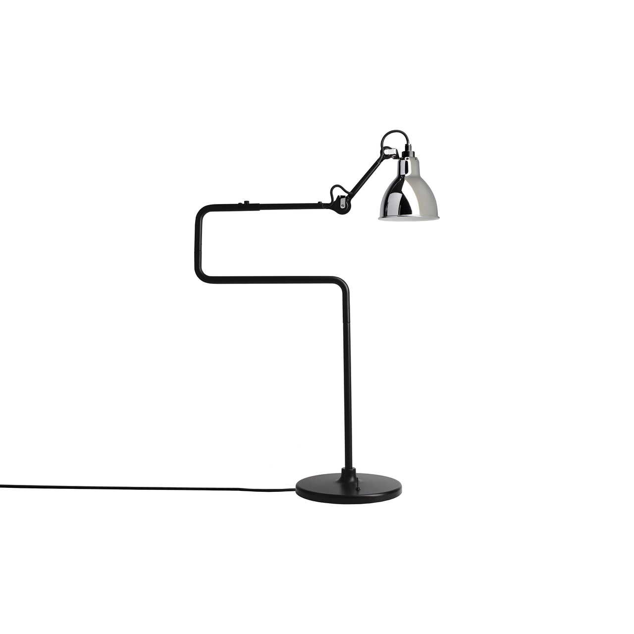 Lampe Gras N° 317 Table Lamp: Chrome + Round