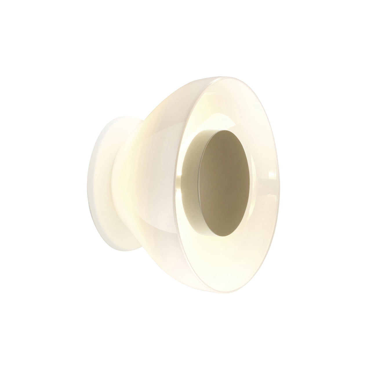 Aura Wall Light: Opal White + White