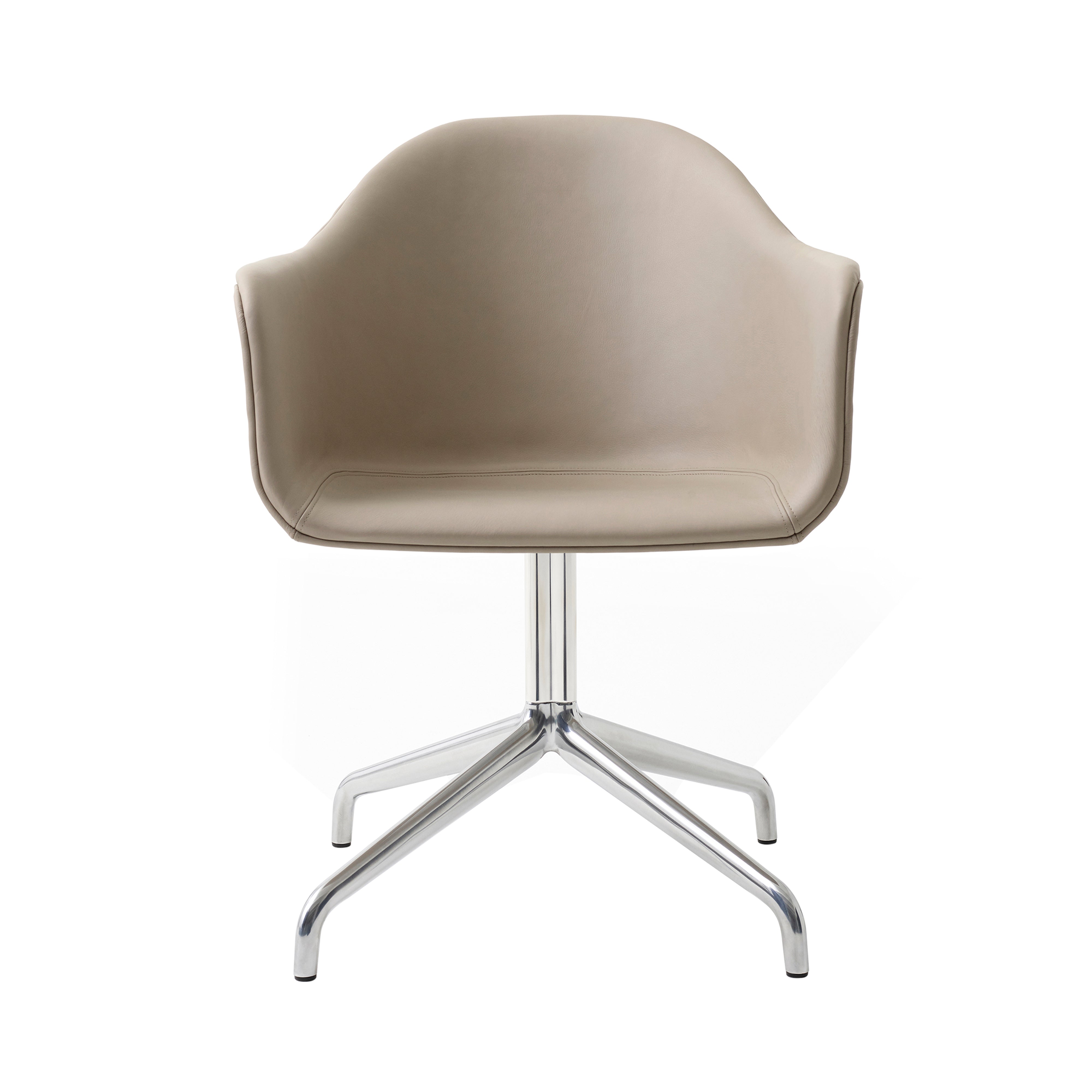 Harbour Dining Chair Star Base: Upholstered + Polished Aluminum  