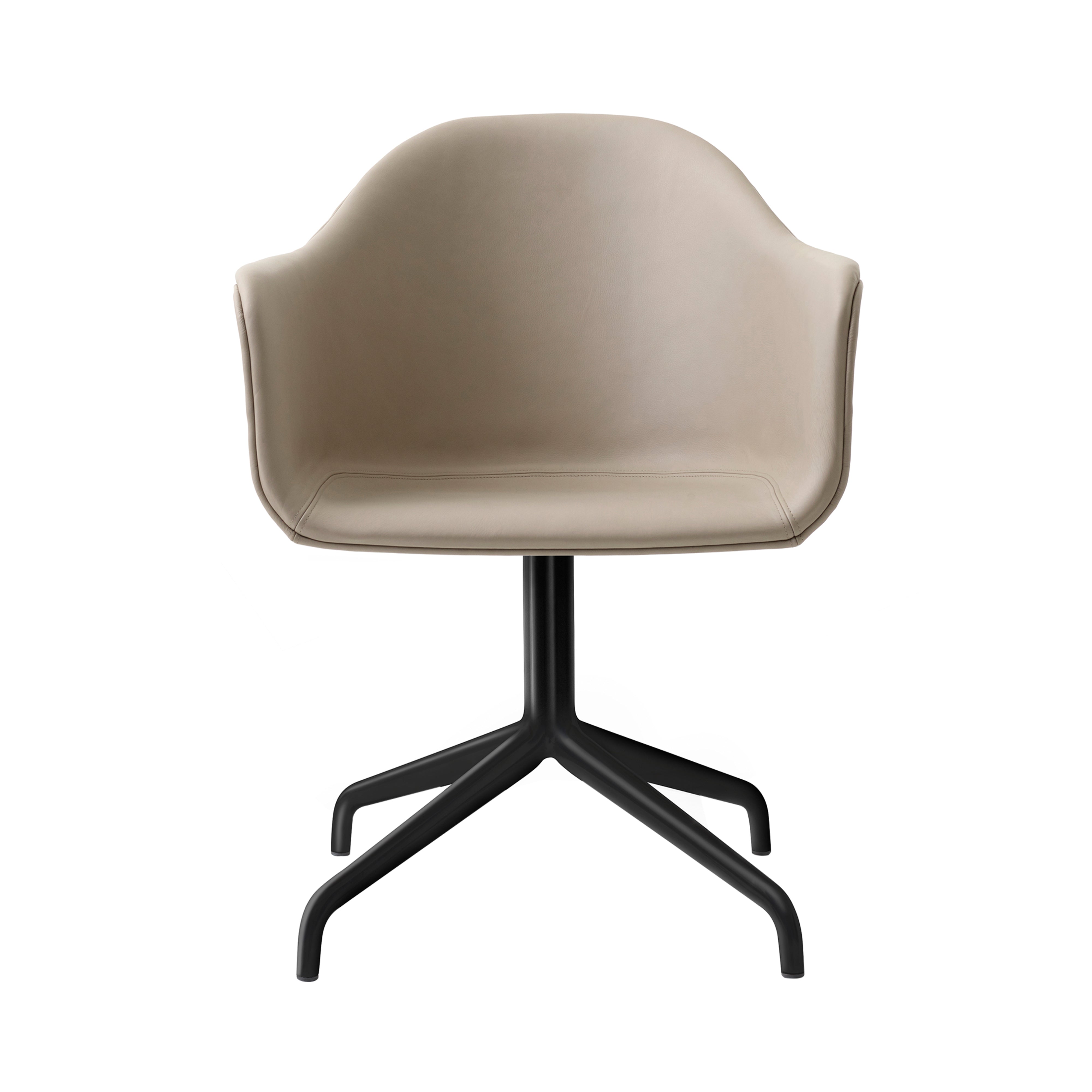 Harbour Dining Chair Star Base: Upholstered + Black Aluminum