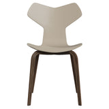 Grand Prix Chair: High + Light Beige + Walnut Veneer