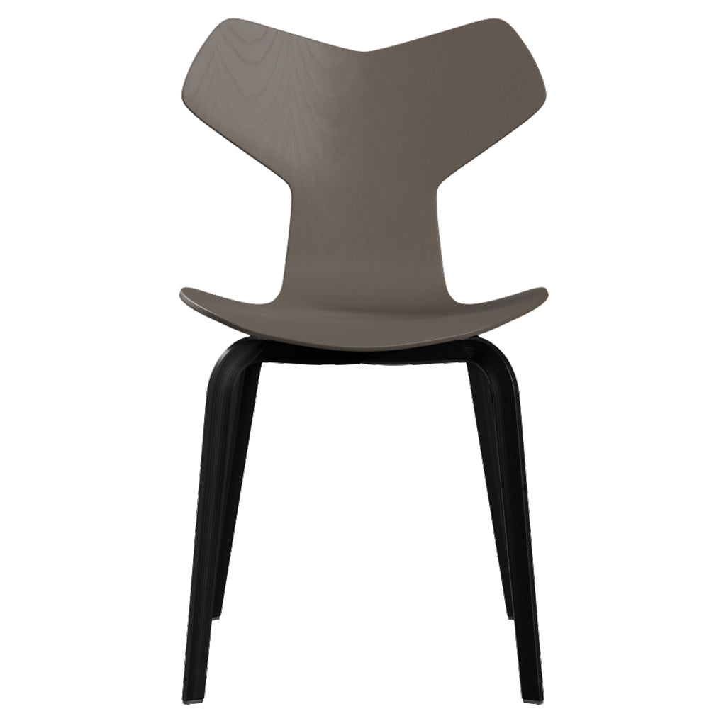 Grand Prix Chair: High + Deep Clay + Black Veneer