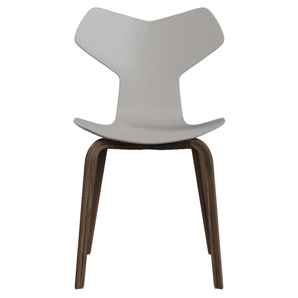 Grand Prix Chair: High + Nine Grey + Walnut Veneer