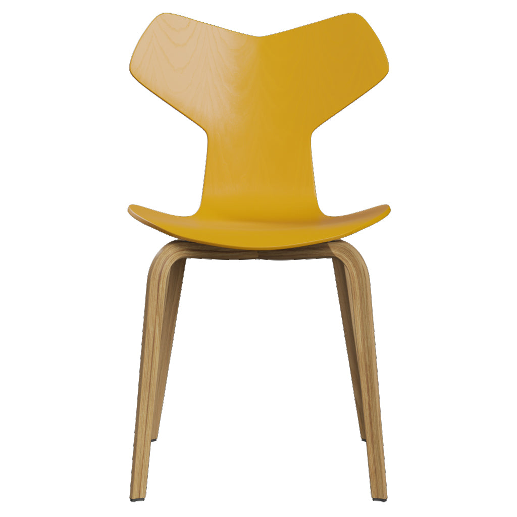 Grand Prix Chair: High + True Yellow + Oak Veneer