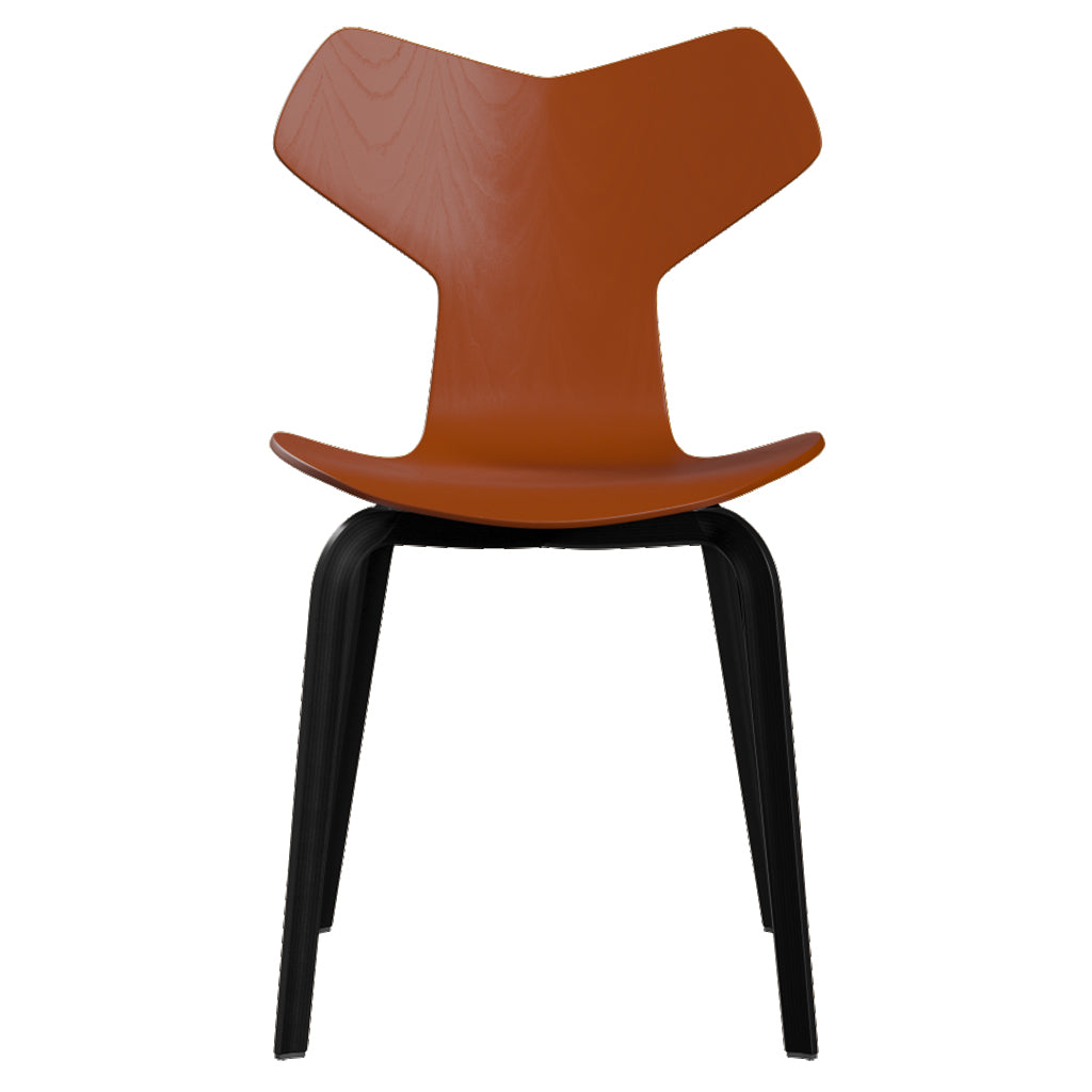 Grand Prix Chair: High + Paradise Orange + Black Veneer