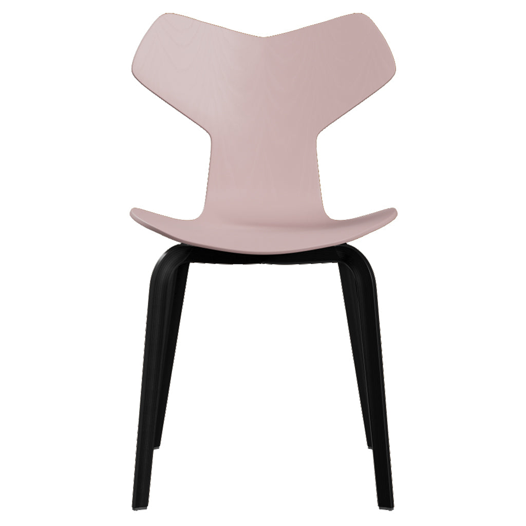 Grand Prix Chair: High + Pale Rose + Black Veneer