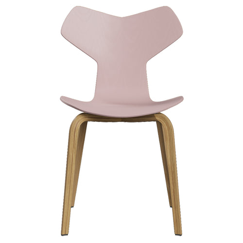 Grand Prix Chair: High + Pale Rose + Oak Veneer