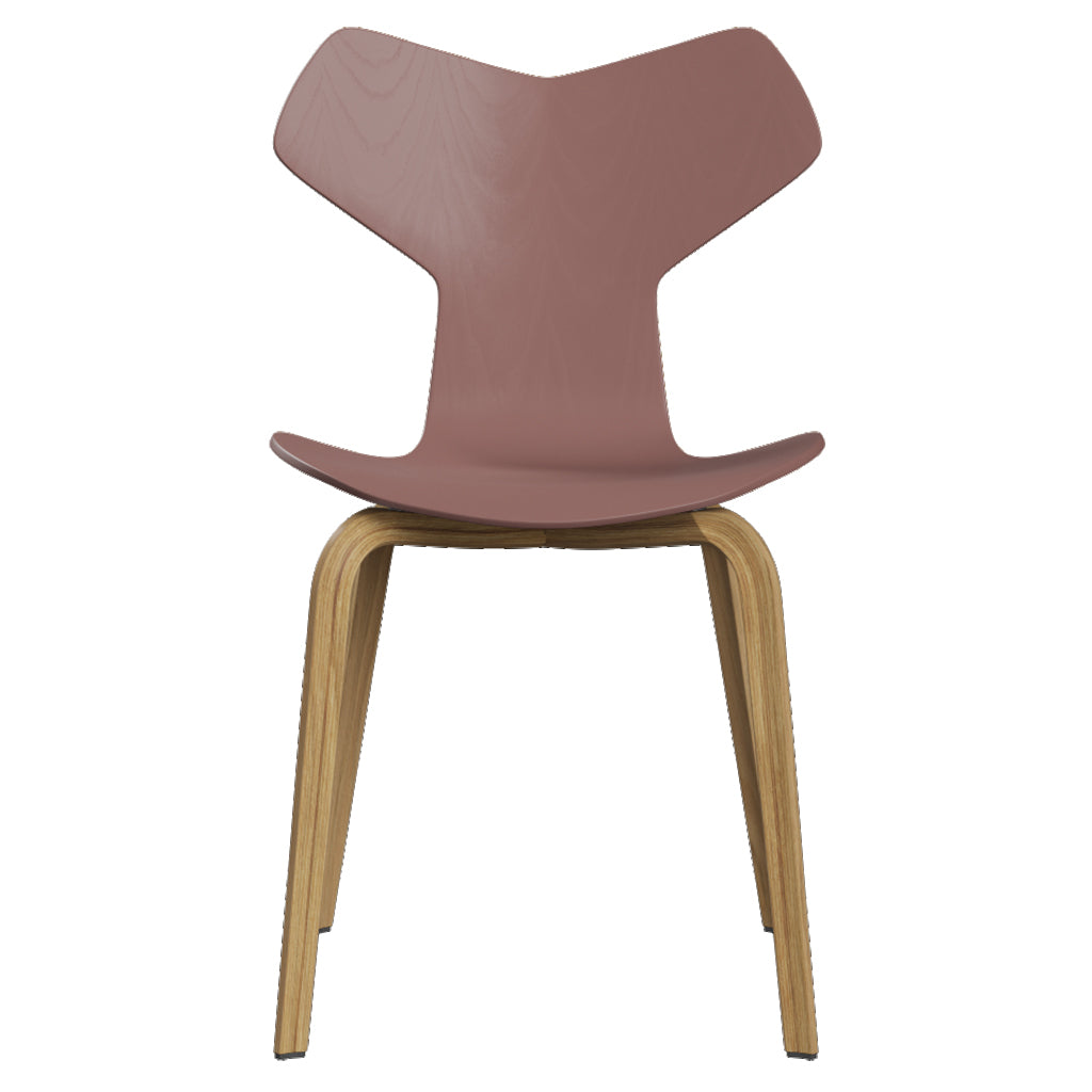 Grand Prix Chair: High + Wild Rose + Oak Veneer