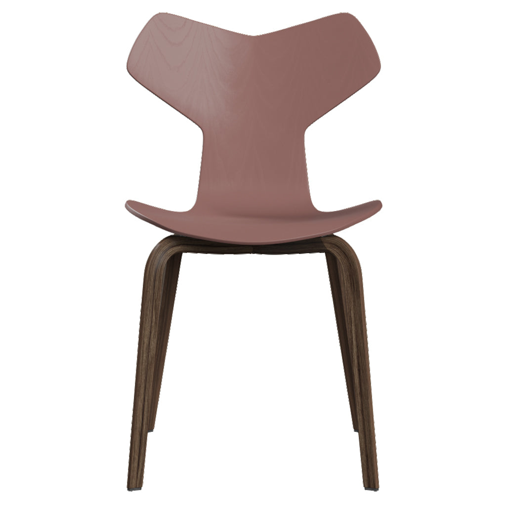 Grand Prix Chair: High + Wild Rose + Walnut Veneer