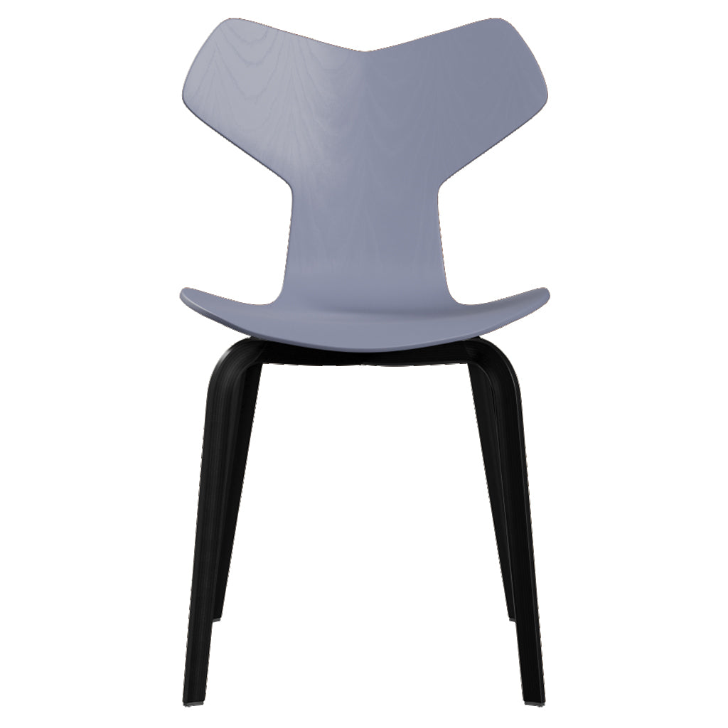 Grand Prix Chair: High + Lavender Blue + Black Veneer