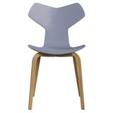 Grand Prix Chair: High + Lavender Blue + Oak Veneer