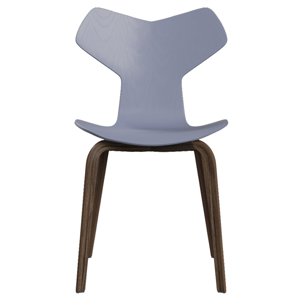 Grand Prix Chair: High + Lavender Blue + Walnut Veneer