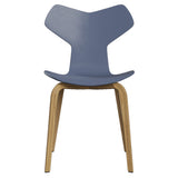 Grand Prix Chair: High + Dusk Blue + Oak Veneer