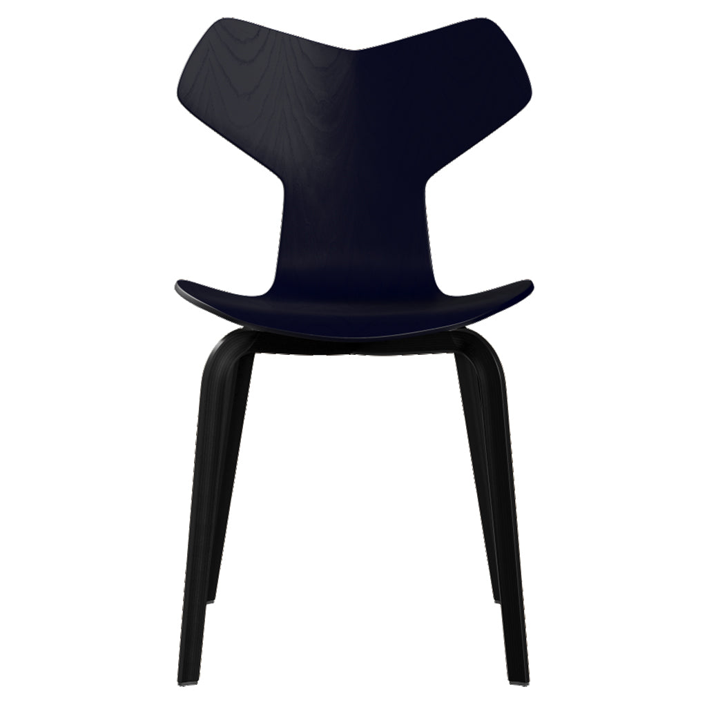 Grand Prix Chair: High + Midnight Blue + Black Veneer
