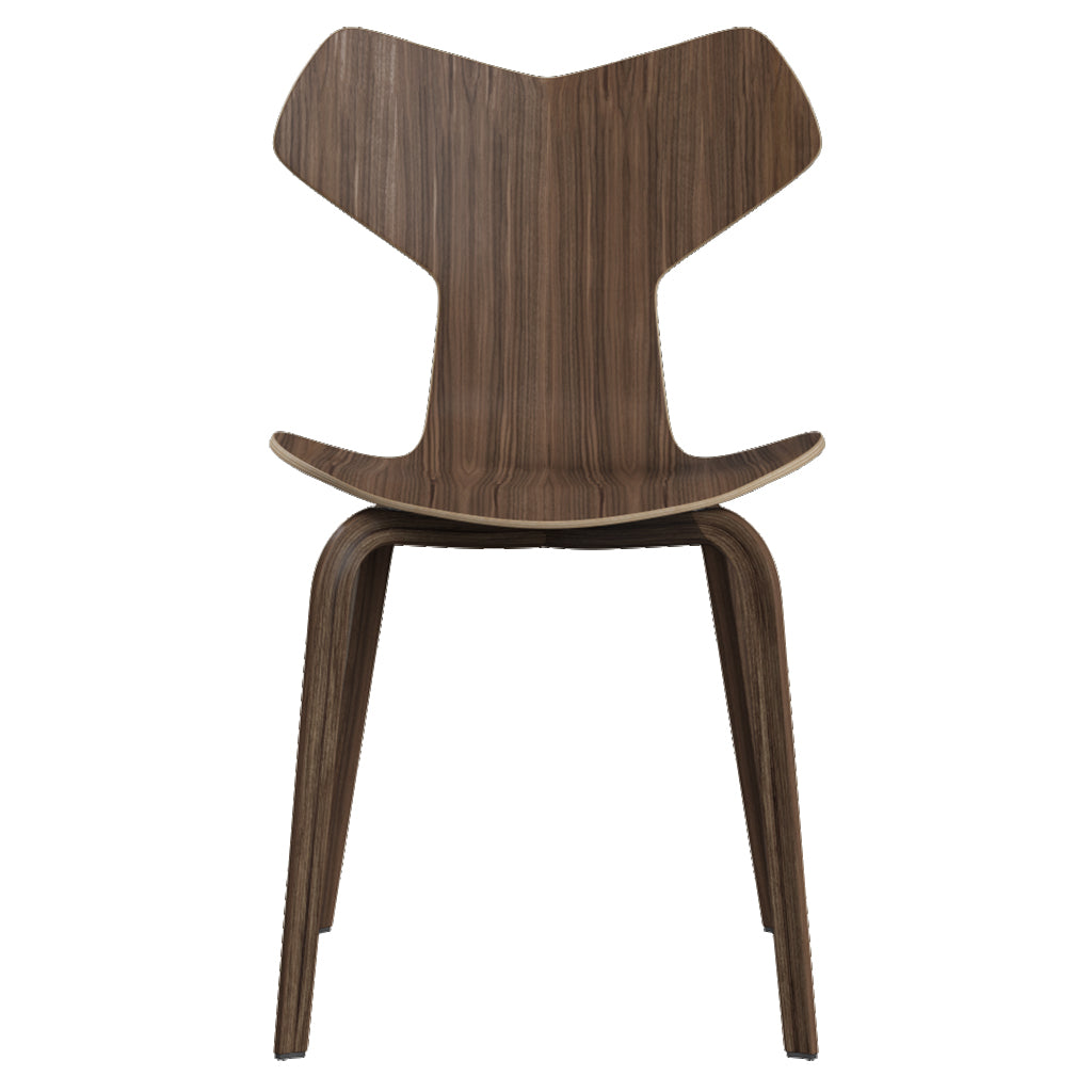 Grand Prix Chair: High + Walnut + Walnut Veneer