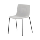 Pato 4 Leg Chair: Stacking + Fully Upholstered + Without Arm + Black