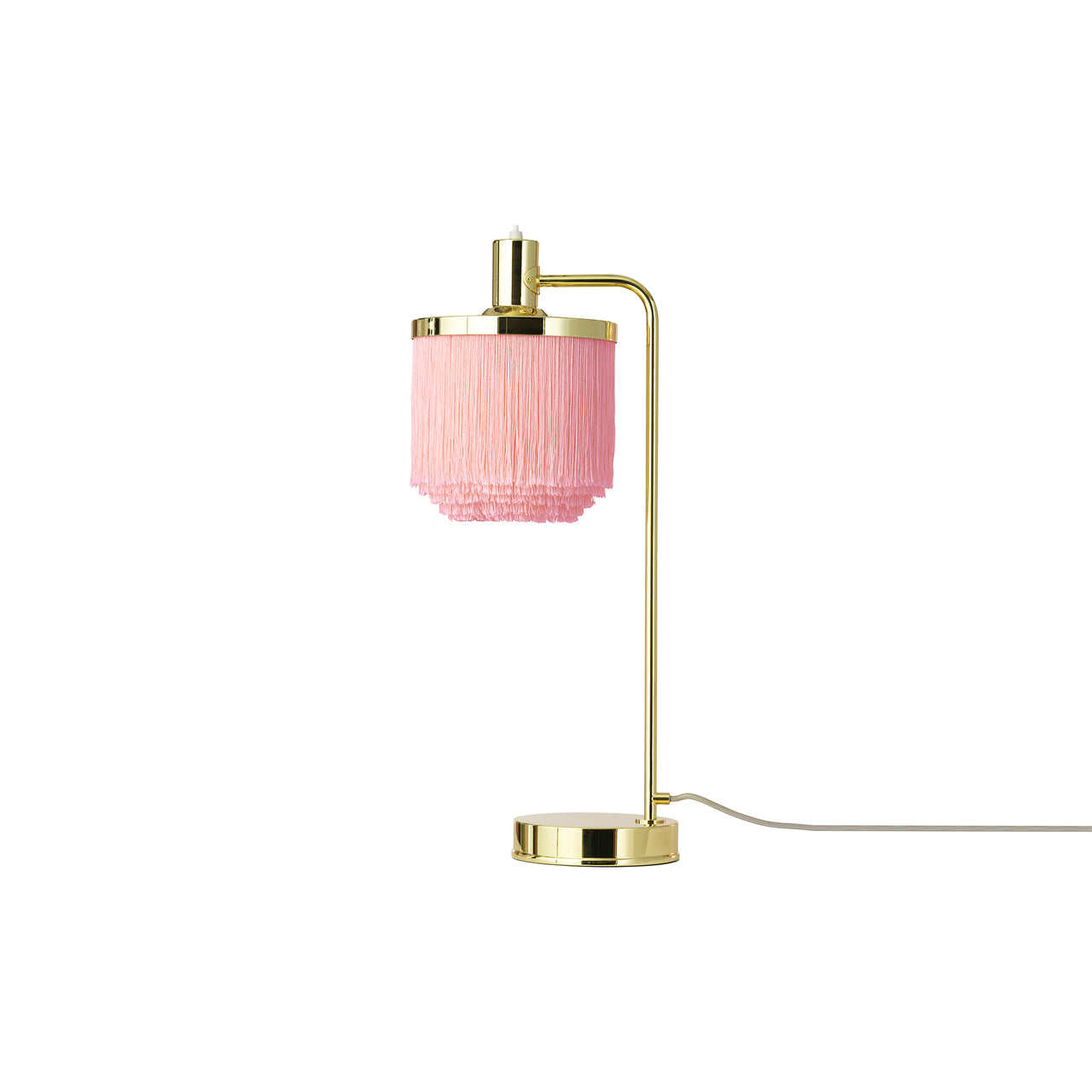 Fringe Table Lamp: Pale Pink