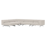 Delphi Modular Sofa: Brushed Aluminum + Configuration C +Fabric Group 3