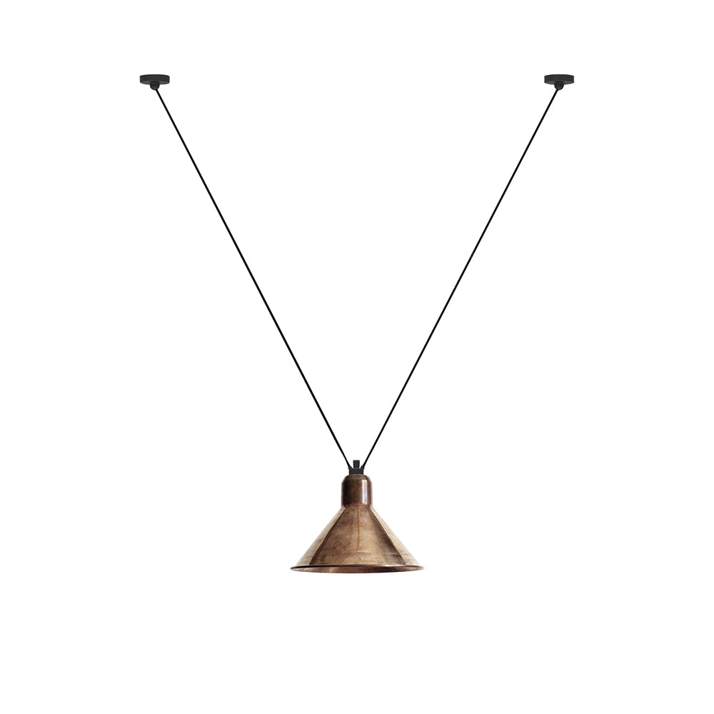 Les Acrobates N° 323 Pendant Lamp: Extra Large + Raw Copper + Conic