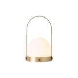 Carrie Portable Table Lamp: Metallic + Brushed Brass