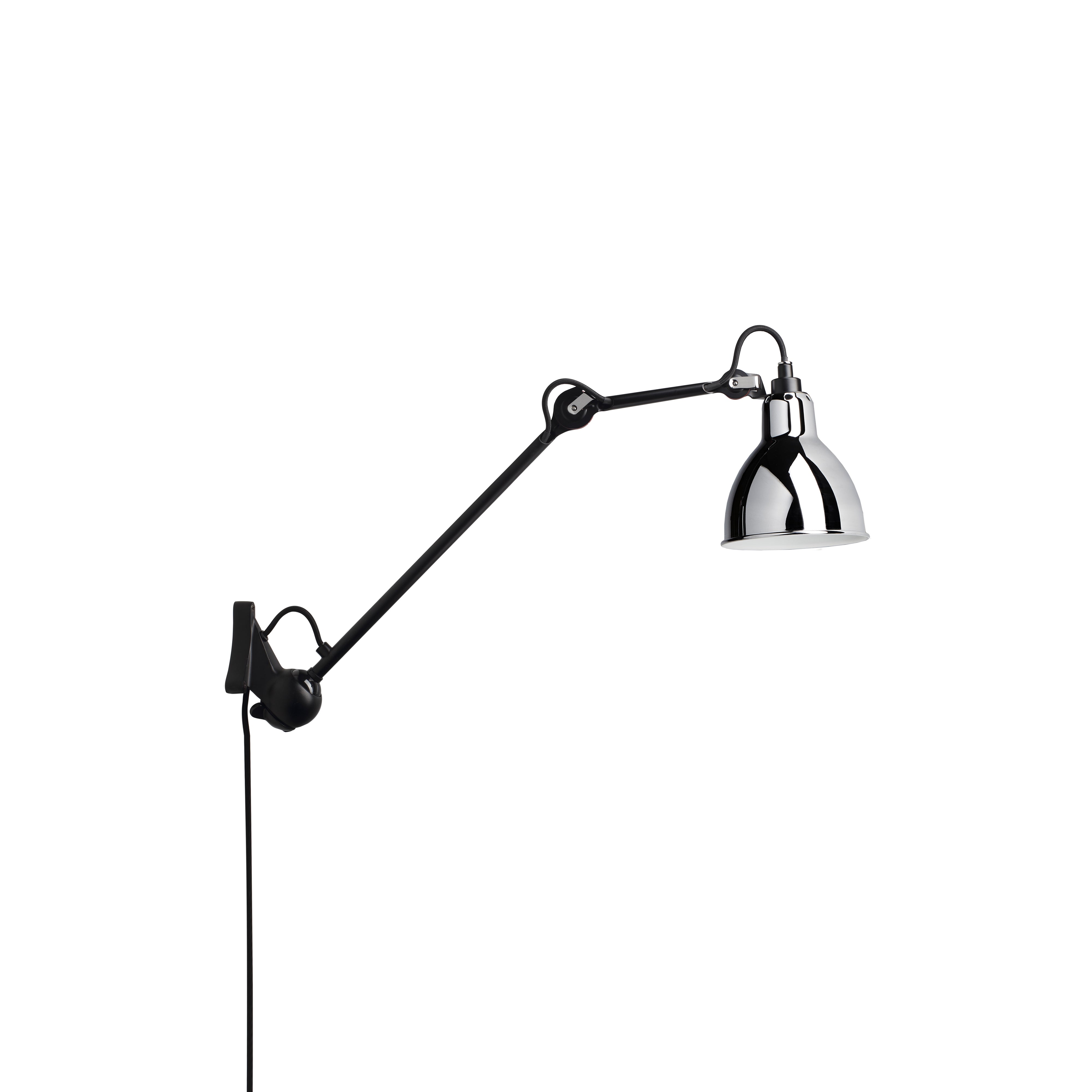 Lampe Gras N°222 Lamp: Chrome + Round