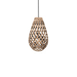 Kōura Pendant Light: Small + Bamboo + Black