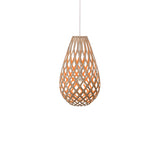 Kōura Pendant Light: Small + Bamboo + Orange