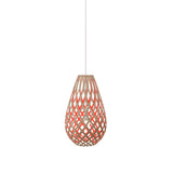 Kōura Pendant Light: Extra Small + Bamboo + Red + White